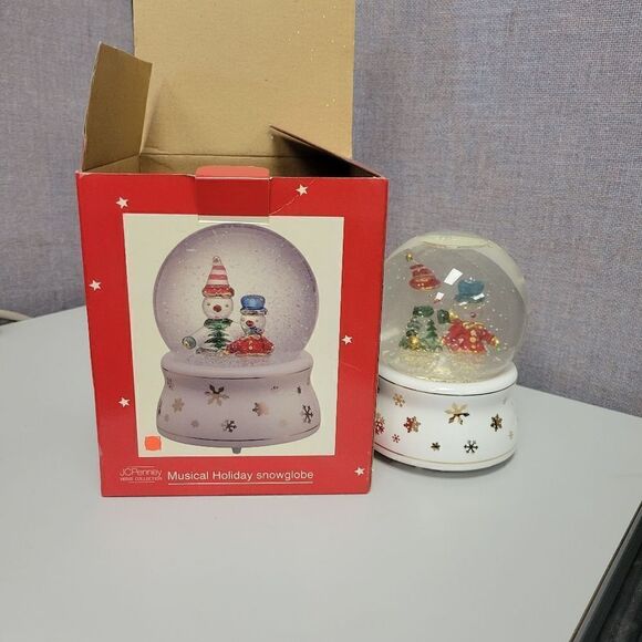 JCPenney Home Collection Musical Holiday Snowglobe - Picture 1 of 11